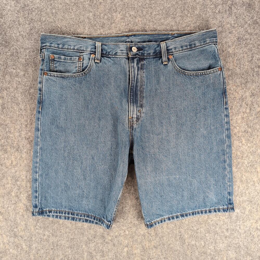Levis Shorts Mens 40 Blue 405 10" Light Wash Classic Fit 100% Cotton Casual